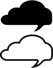 Vector illustration of the bubble speech icons