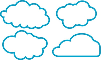 Vector illustration of the clouds