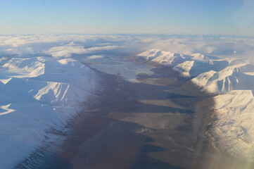 Sunset over Svalbard (Spitsbergen) North of the Arctic Circle