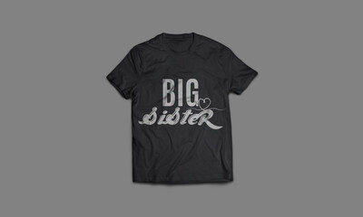 Big Sister t shirt for girls & boys - vector
