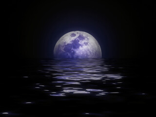 Naklejka na ściany i meble Moon over Water