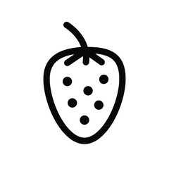 Vector icon, illustration of fruit. Strawberry
