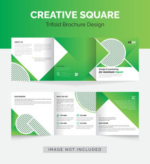 Green elegant business TRI FOLD BROCHURE modern Premium Vector design template set for corporate, office, finance and food industry with elegant color easy to edit