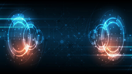 Obraz premium Abstract technology background Hi-tech communication concept innovation background vector illustration