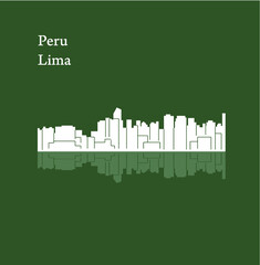 Lima, Peru (city silhouette)