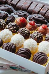 Handmade sweets for the holiday. Vegan raw sweets.