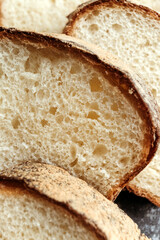 Delicious homemade sliced white bread.