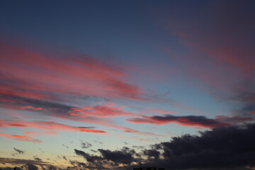sunset in the clouds