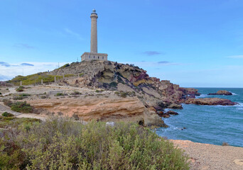 Fototapeta premium Faro de Cabo de Palos, Cartagena, España