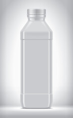 Plastic Bottle on background. Non-transparent Bottle. 