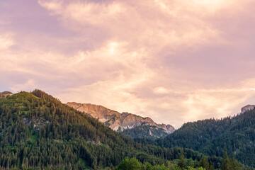 Fototapeta premium sunrise in the mountains