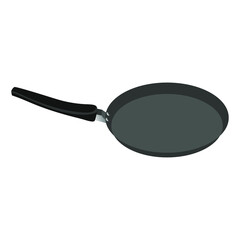 Frying pan on a white background