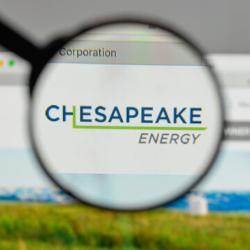 Milan, Italy - August 10, 2017: Chesapeake Energy Logo On The Website Homepage.