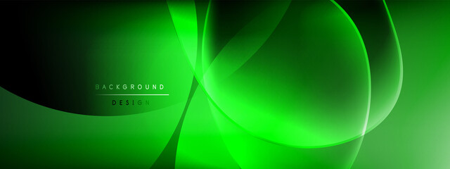 Vector abstract background - liquid bubble shapes on fluid gradient with shadows and light effects. Shiny design template for text