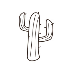 cactus free form line style icon vector design