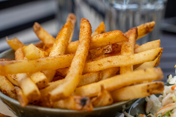 flame grilled chicken with fries