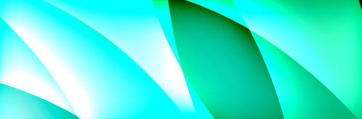 Fluid gradient neon color waves, vector abstract background