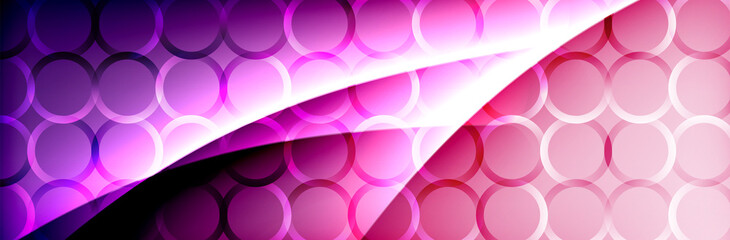 Fluid gradient neon color waves, vector abstract background