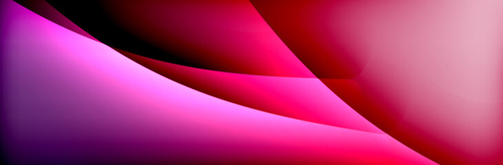 Fluid gradient neon color waves, vector abstract background