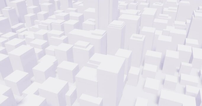 City downtown abstract 3d background seamless loop