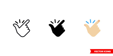 Easy icon of 3 types color, black and white, outline. Isolated vector sign symbol.