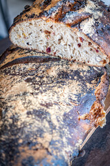 Pain et focaccia en boulangerie