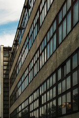 old factory building in constructivism style in Minsk, Belarus