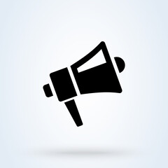 Bullhorn or Megaphone icon or logo. Loudspeaker and Promotion concept. Speaker and sales promotions vector illustration.