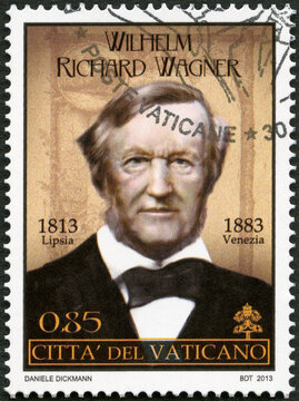 VATICAN - 2013: shows portrait of Richard Wagner (1813-1883), German composers, The 200th Anniversary of the Birth, 2013