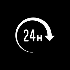 24 hours icon or twenty four hour symbol