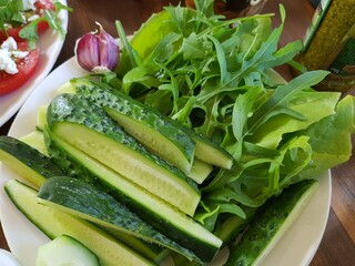 fresh vegetables on a plate