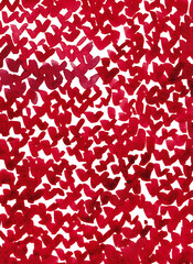 Red watercolor background of hearts