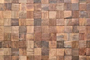 Möbelaufkleber rustic wood texture wall panels, plank mosaic as background © dmitr1ch