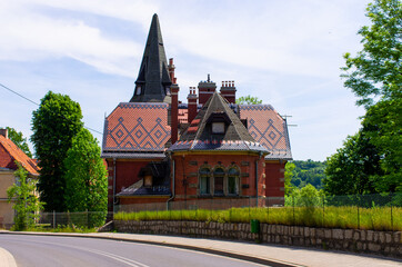 Obraz premium Old building in Gluszyca, Poland