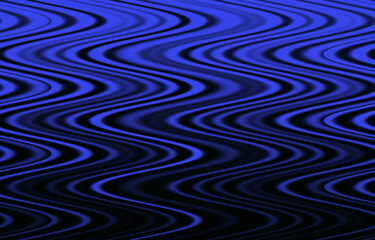 Abstract zigzag pattern with waves in blue and black tones. Artistic image processing created by blue background photo. Beautiful pattern for any design. Background image