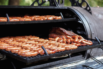 grilled meat on the grill