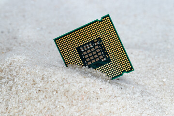 CPU unit processor on silica sand