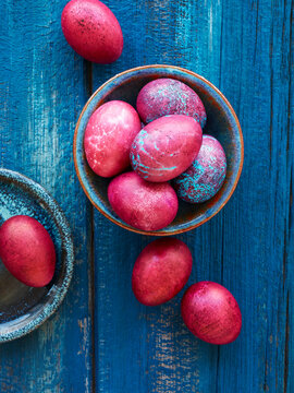 red easter eggs
