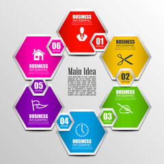 Abstract 3D digital illustration Infographic. Vector illustration can be used for workflow layout, diagram, number options, web design.