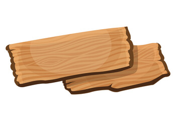 Wooden signboard. Empty isolated wooden plank. Old guidepost, vintage restaurant signpost or advertising design concept. Banner template