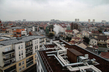 Naklejka premium view of the residential paris district