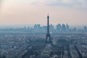 Naklejka premium aerial view of eiffel tower