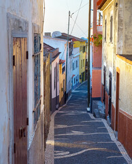 Fototapeta na wymiar Old street architecture Madeira Portugal
