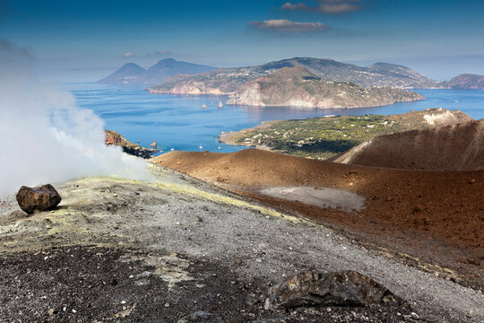 Hot spring overlooking islands