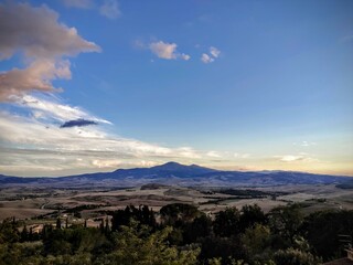 sunset over the mountains