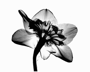 X-ray image of daffodil flower