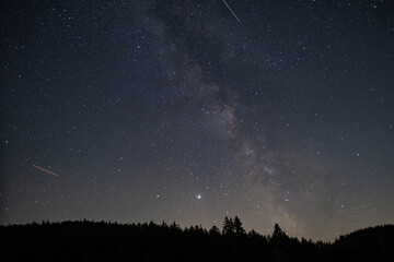 Obraz na płótnie Canvas Milchstraße am dunkelblauen Nachthimmel