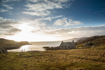 Abandoned croft on the Isle of Vatersay, Scotland