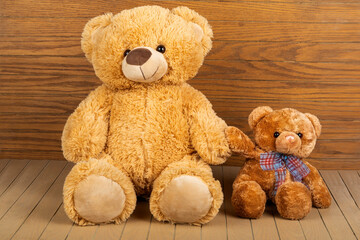 Teddy bear seated indoors