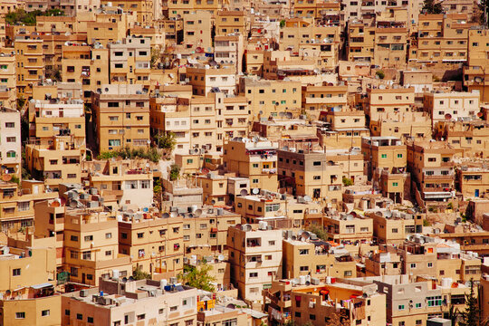 Crowded city of Amman, Jordan